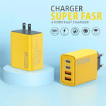 KO-71 120W Four-Port USB Charger (US Plug)