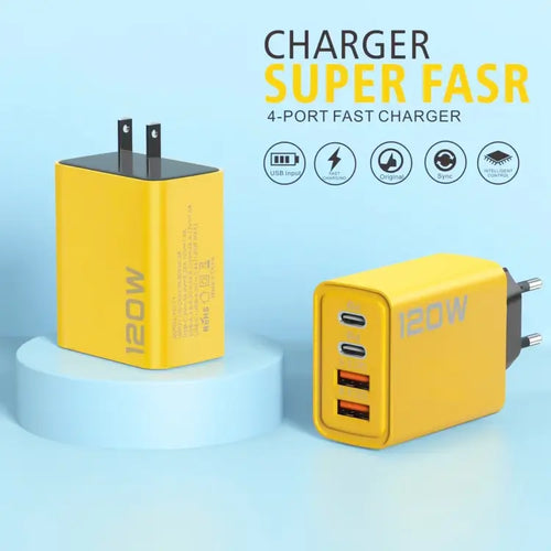 KO-71 120W Four-Port USB Charger (US Plug)