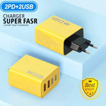 KO-71 120W Four-Port USB Charger (US Plug)