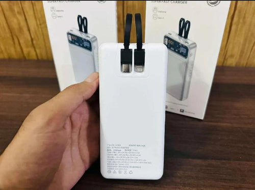 20,000mAh Power Bank with Built-in Cables & Digital Display