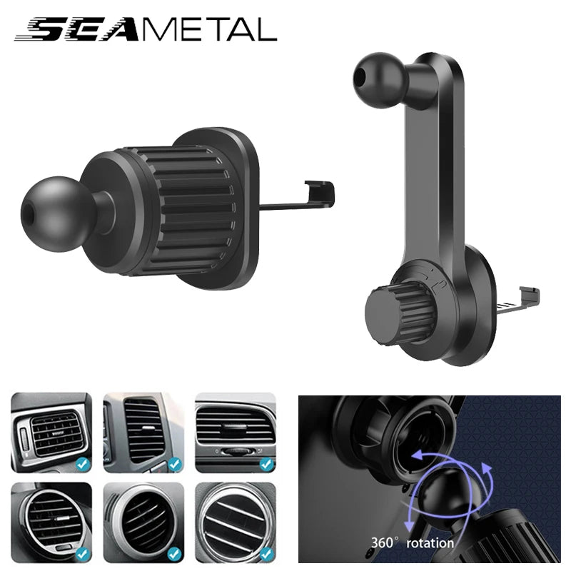 SEAMETAL Car Phone Holder Bracket Accessories Interior Air Outlet Vent Base Gadget