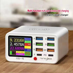 8-Port Smart Charging Station with Wireless Pad