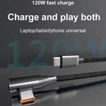 120W Right-Angle USB-C Fast Charging Cable
