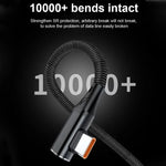 120W Right-Angle USB-C Fast Charging Cable