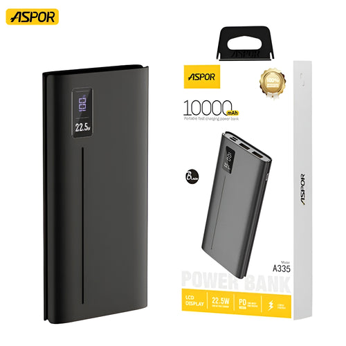 ASPOR A335 10000mAh 22.5W PD Fast Charging Power Bank