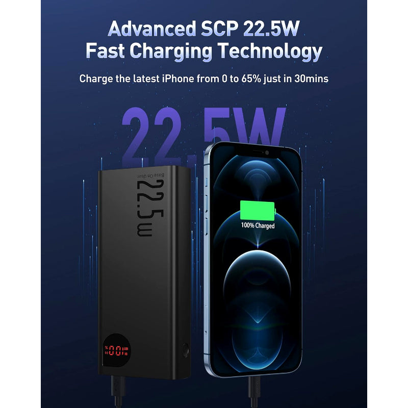 Baseus Adaman 20000mAh power bank angled view
