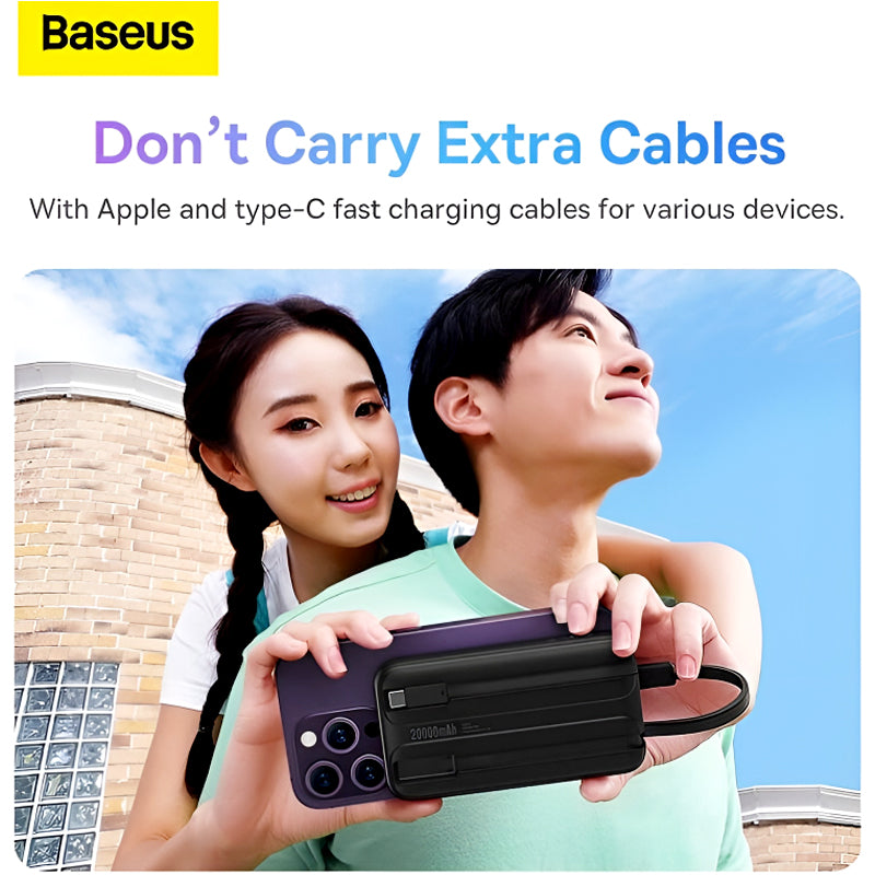 Baseus Comet Series 20000mAh power bank charging details