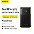Baseus Comet Series 20000mAh power bank with dual charging cables