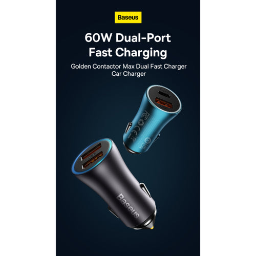 Baseus Golden Contactor Max 60W Dual-Port Car Charger