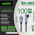 BLUKS BX-463 100W Type-C to Type-C elbow cable