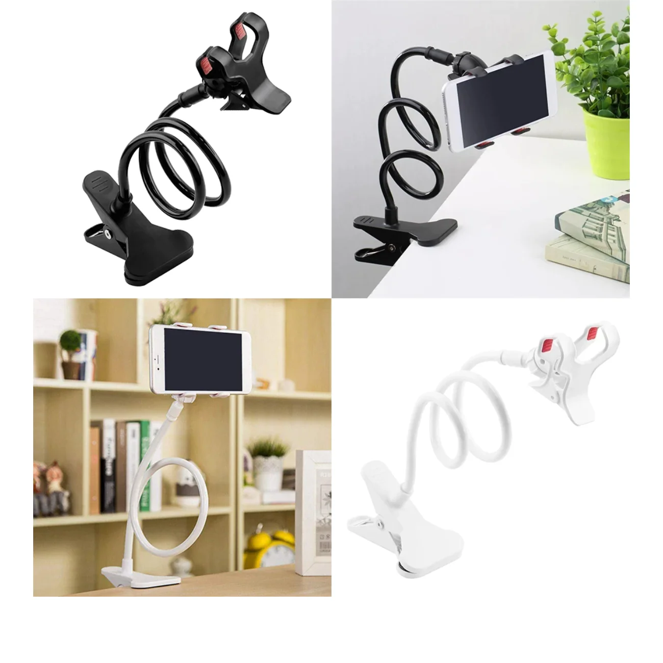 Flexible gooseneck phone stand detail
