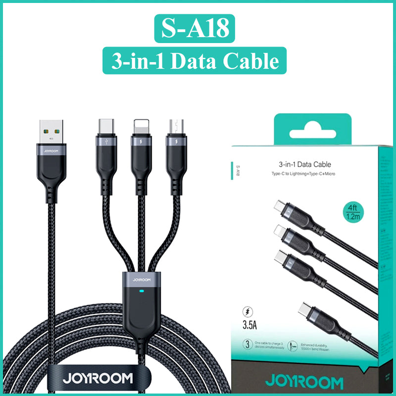 Joyroom S-A18 3-in-1 fast charging cable
