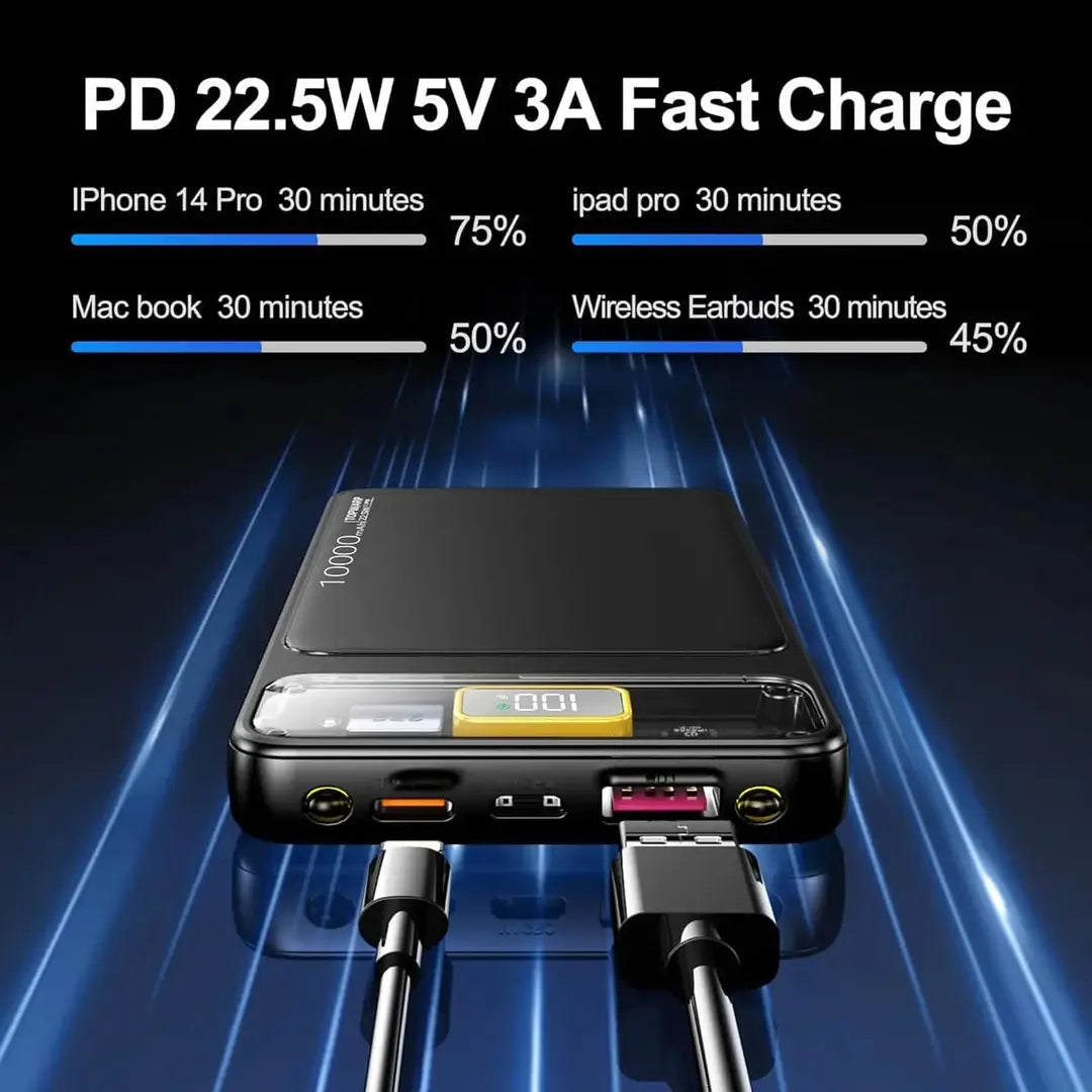 10,000mAh 22.5W PD power bank product view
