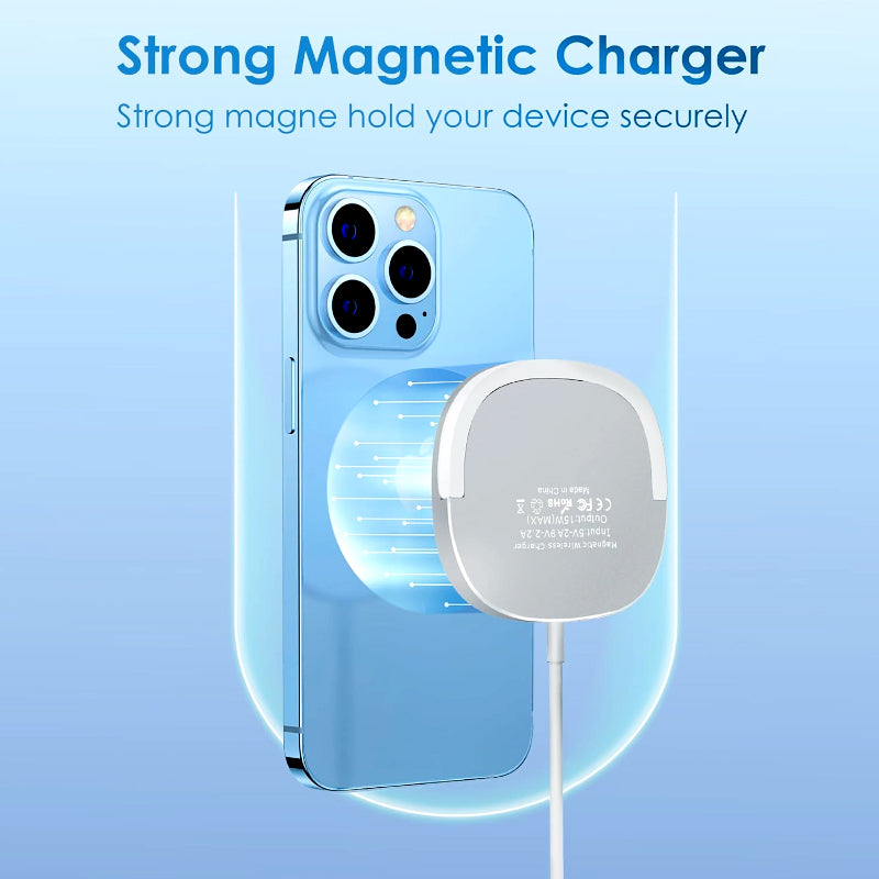 Magnetic charger with foldable stand