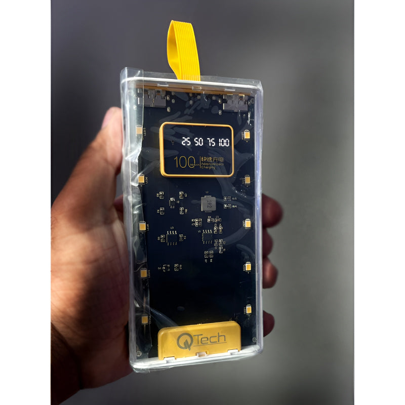 QTech Q105 transparent power bank detail