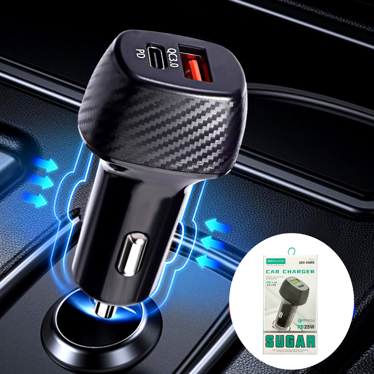 SOVO Sugar Series car charger product detail
