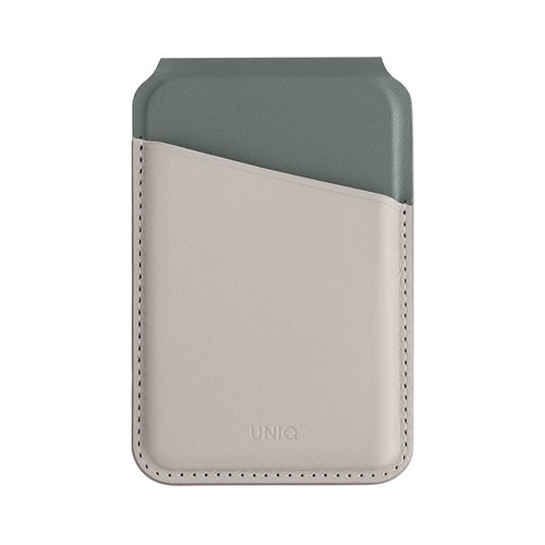 Uniq Lyden DS MagSafe-Compatible Card Wallet & Stand — Pine/Ivory