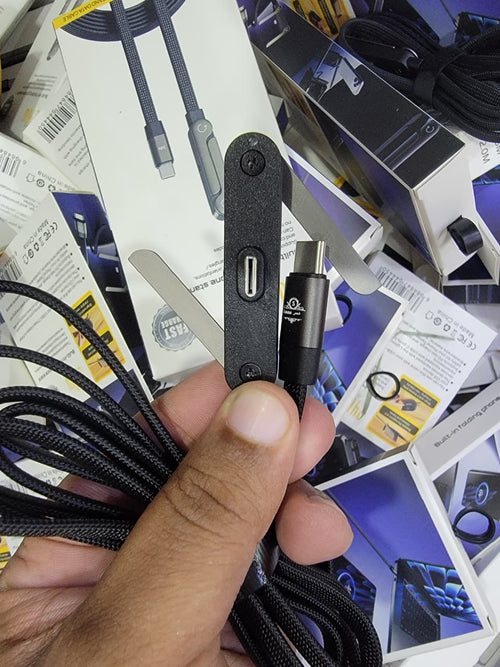 2-in-1 USB-C Cable with Built-in Phone Stand - 1.5m